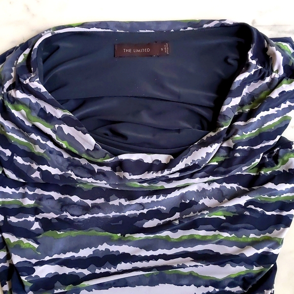 The Limited Stretch Sleeveless Cowl Neck Blouse w/half lining and side elastic. - Picture 4 of 5